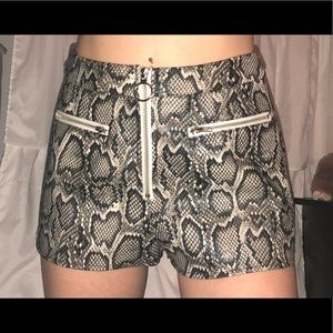 Snake skin shorts